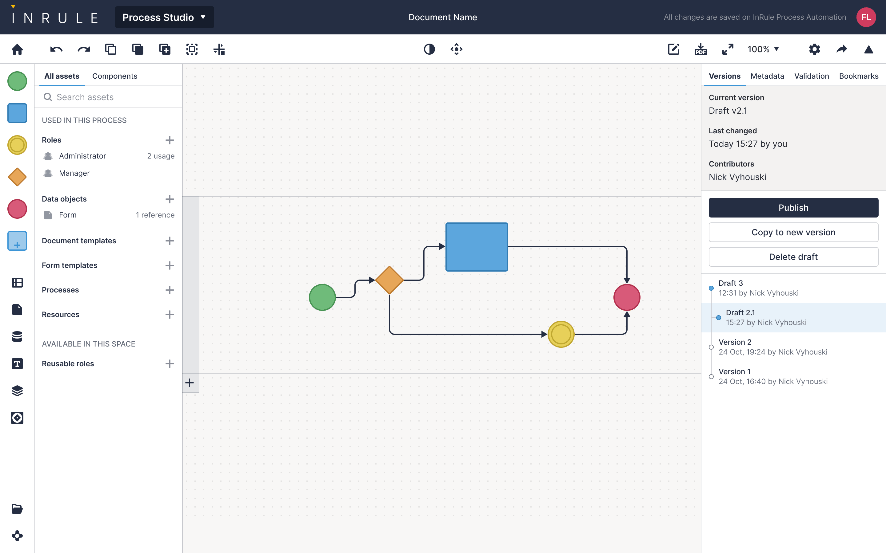 InRule — Process Studio floating overlays