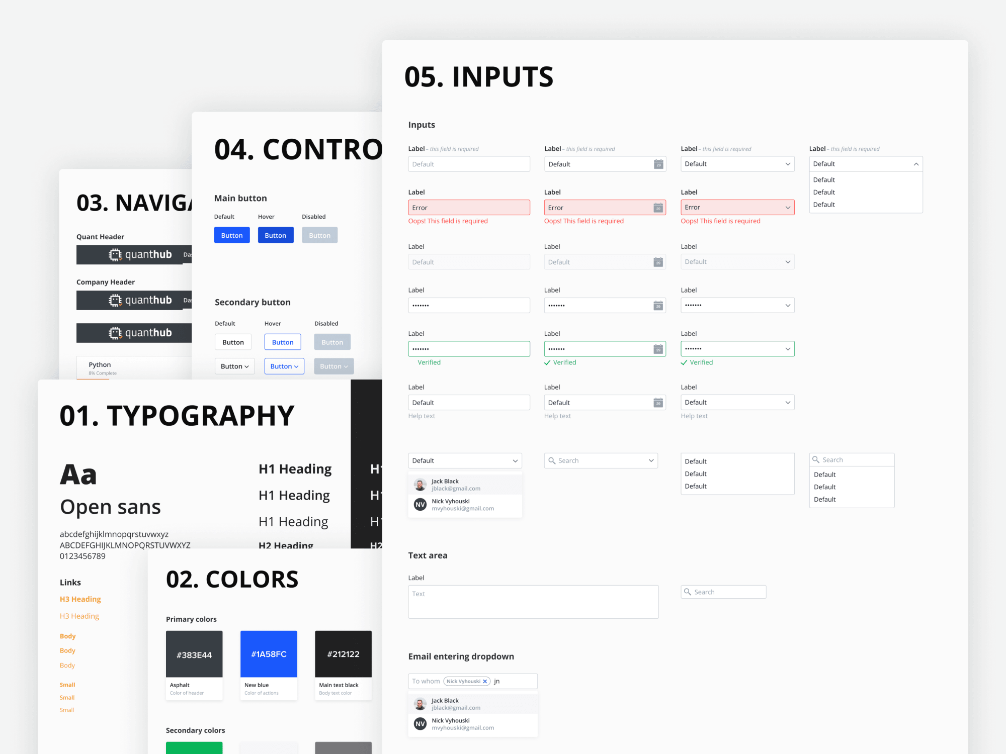 QuantHub — design system foundations