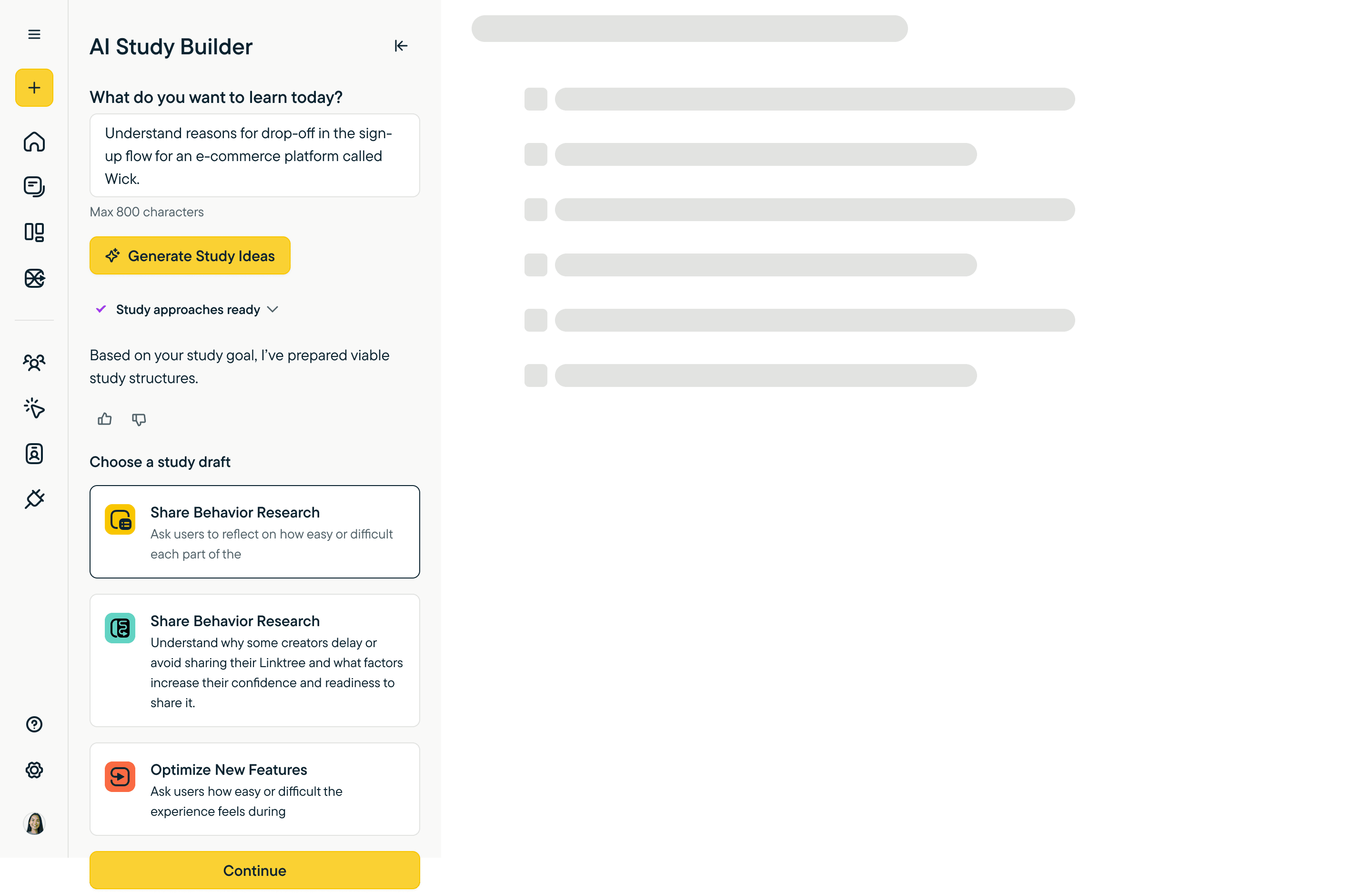 Sprig — choose a study draft