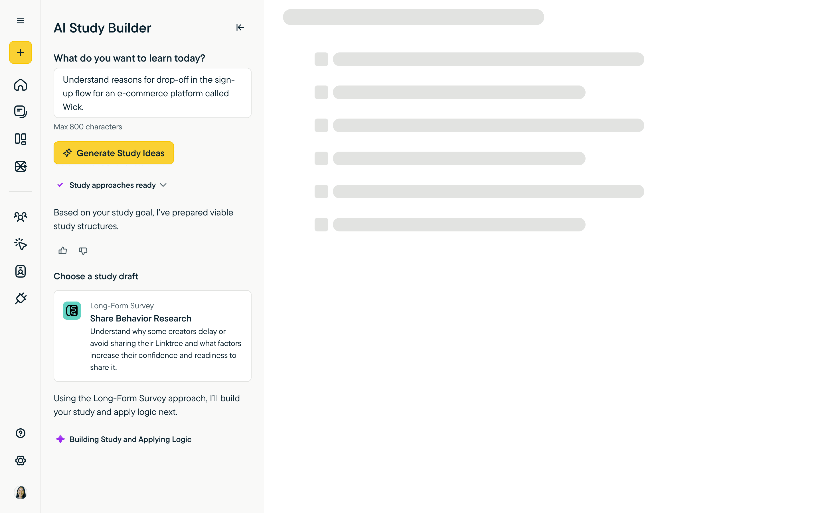 Sprig — building the study