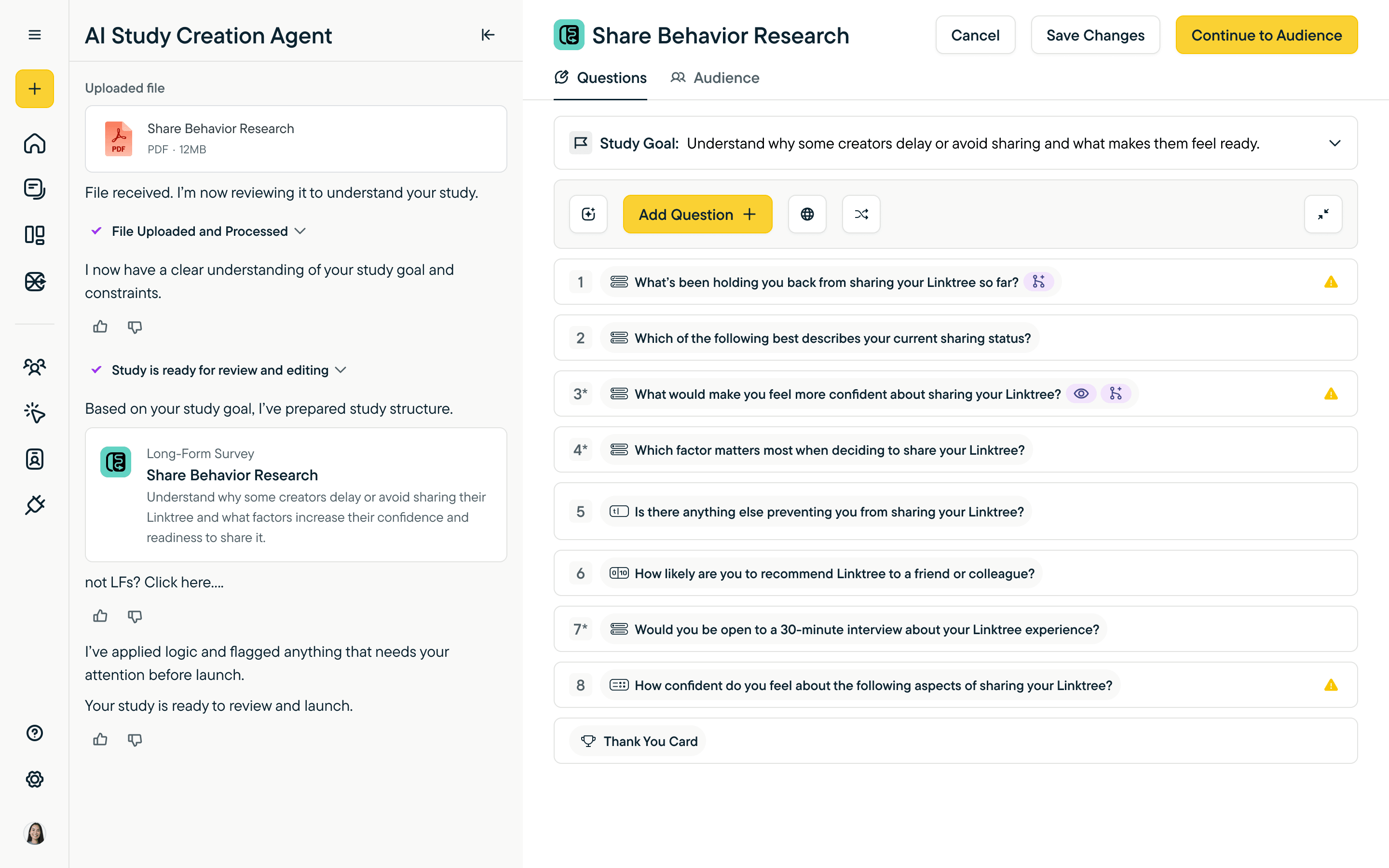 Sprig — study ready (upload path)