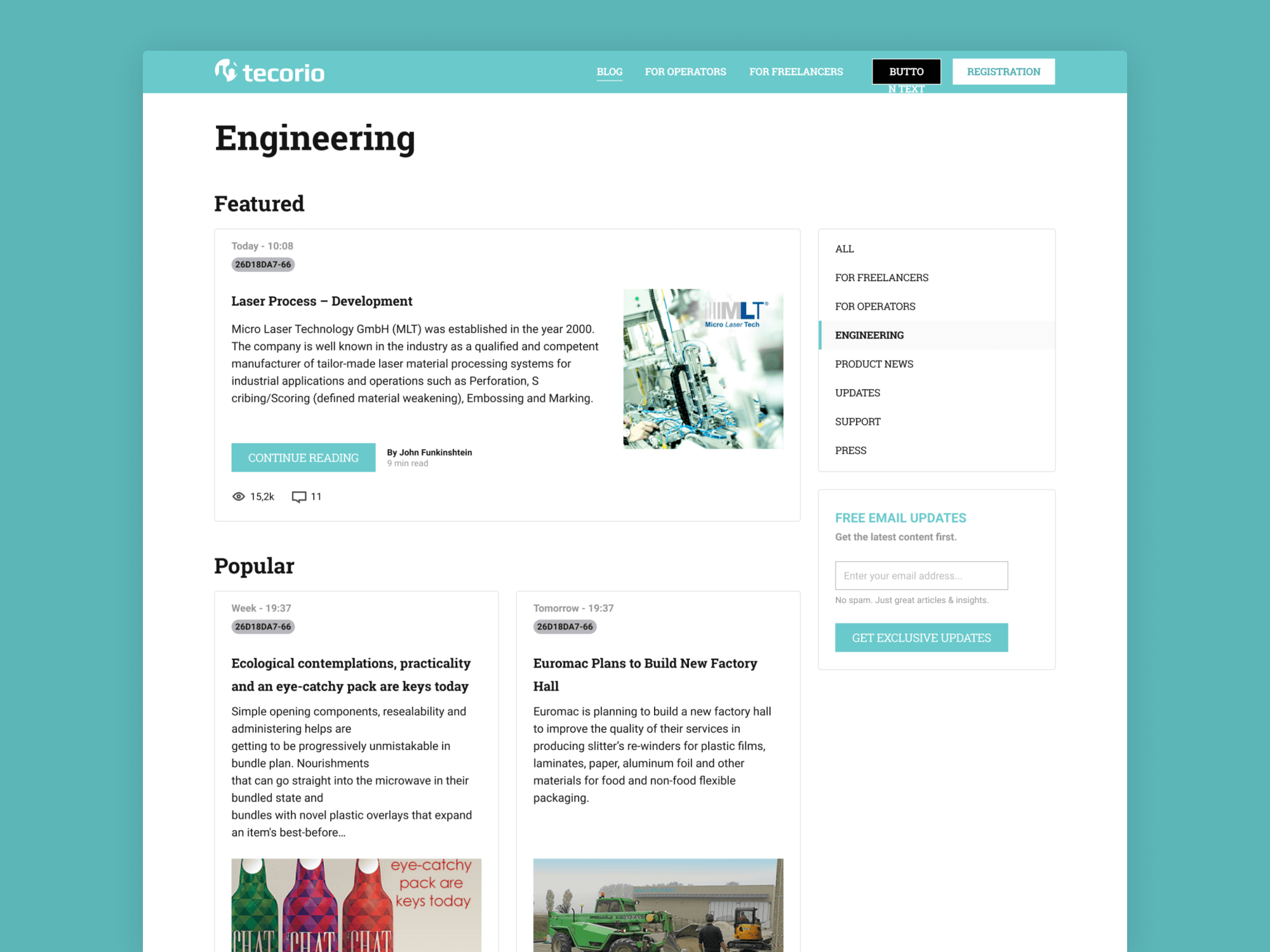 Tecorio — engineering content hub